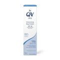 A tall white rectangular box of QV Face Moisturising Day Cream SPF 30, featuring blue and navy branding and text on a clean white background.