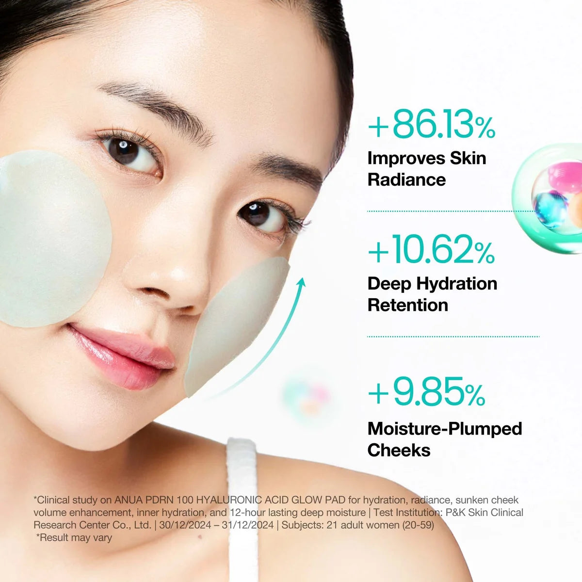 Anua PDRN 100 Hyaluronic Acid Glow 60 Pad 180ml