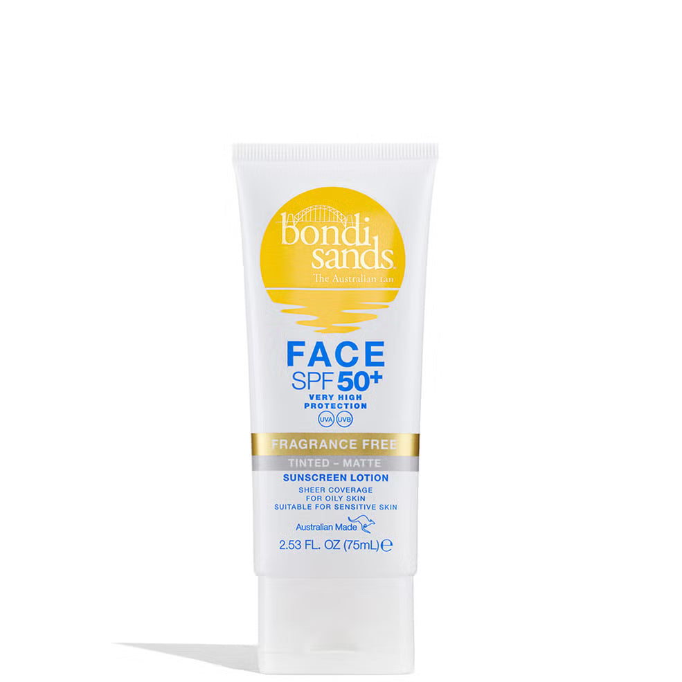 Bondi Sands SPF Fragrance Free 50+ Face Tinted - Hydrated 75ml