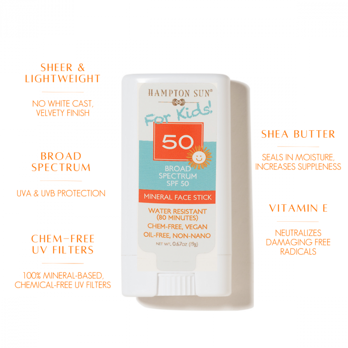 Hampton Sun SPF 50 Kids Mineral Face Stick 19g