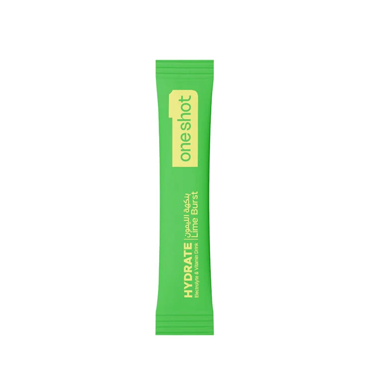 Oneshot Hydrate Electrolyte & Vitamin Drink Mix Lime Burst (14 Sticks)