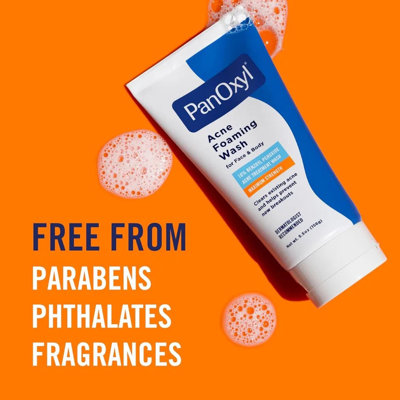 PanOxyl Acne Foaming Wash Benzoyl Peroxide 10% Maximum Strength Antimicrobial