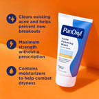 PanOxyl Acne Foaming Wash Benzoyl Peroxide 10% Maximum Strength Antimicrobial
