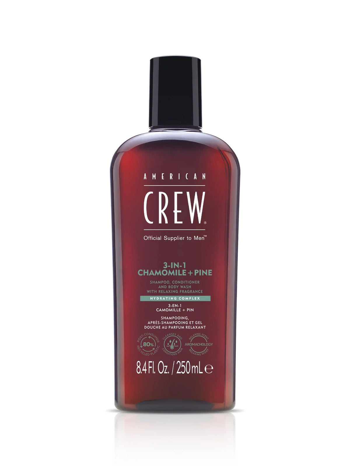 American Crew 3-in-1 chamomile + pine shampoo conditioner and body wash 250ml