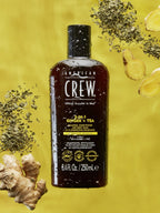 American Crew 3‑in‑1 Ginger + Tea Shampoo, Conditioner & Body Wash 250 ml