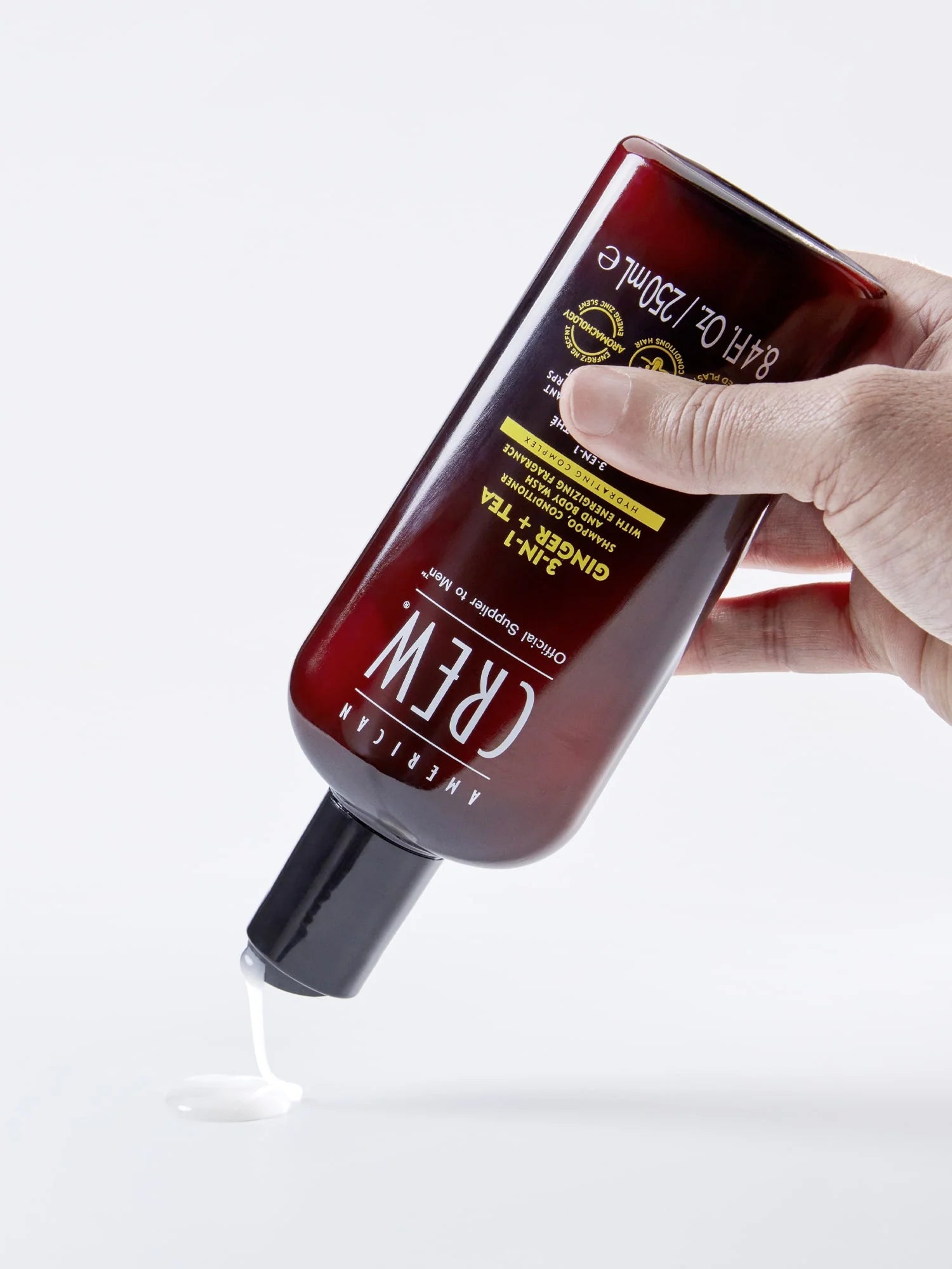 American Crew 3‑in‑1 Ginger + Tea Shampoo, Conditioner & Body Wash 250 ml