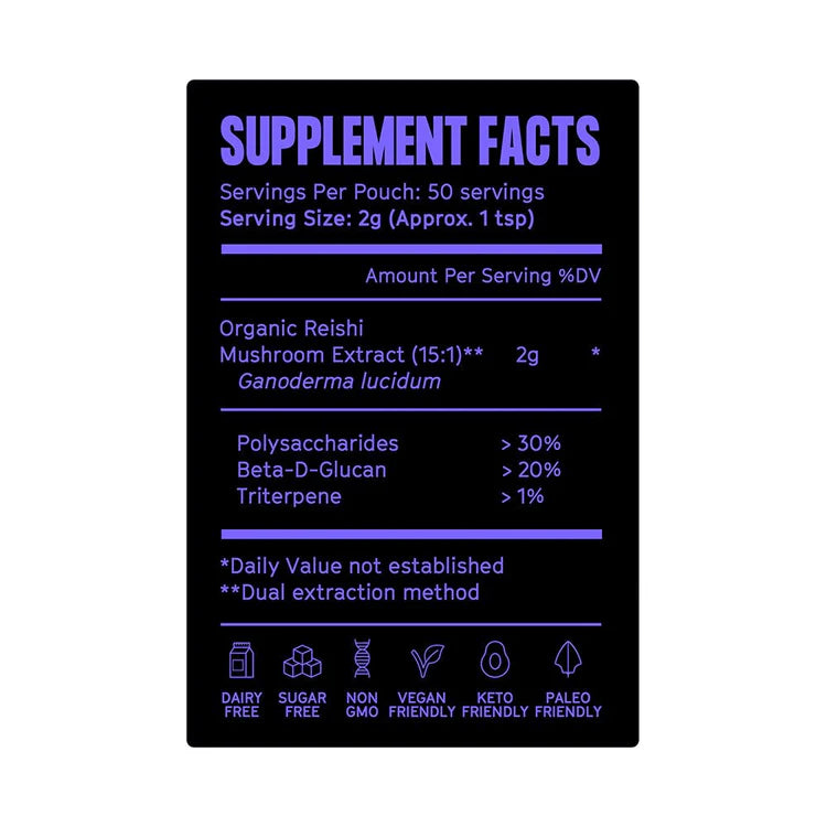 Pure Filth Reishi Mushroom Extract Powder 100g