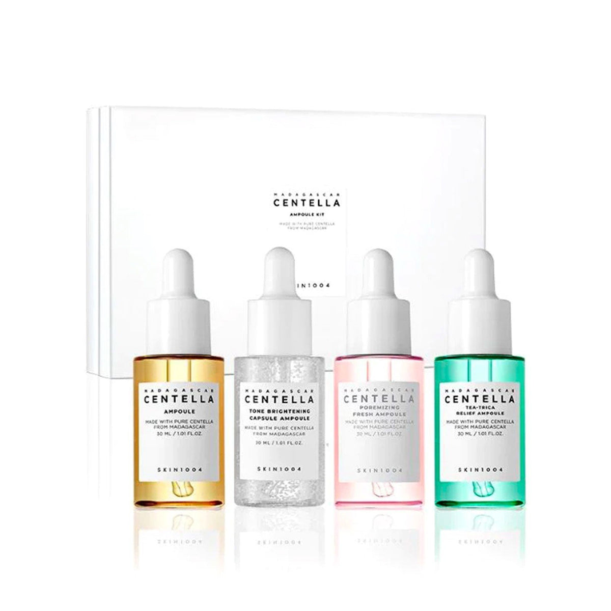 SKIN1004 Madagascar Centella Ampoule Kit 30ml x 4 Soothes Acne Prone And Sensitive Skin.