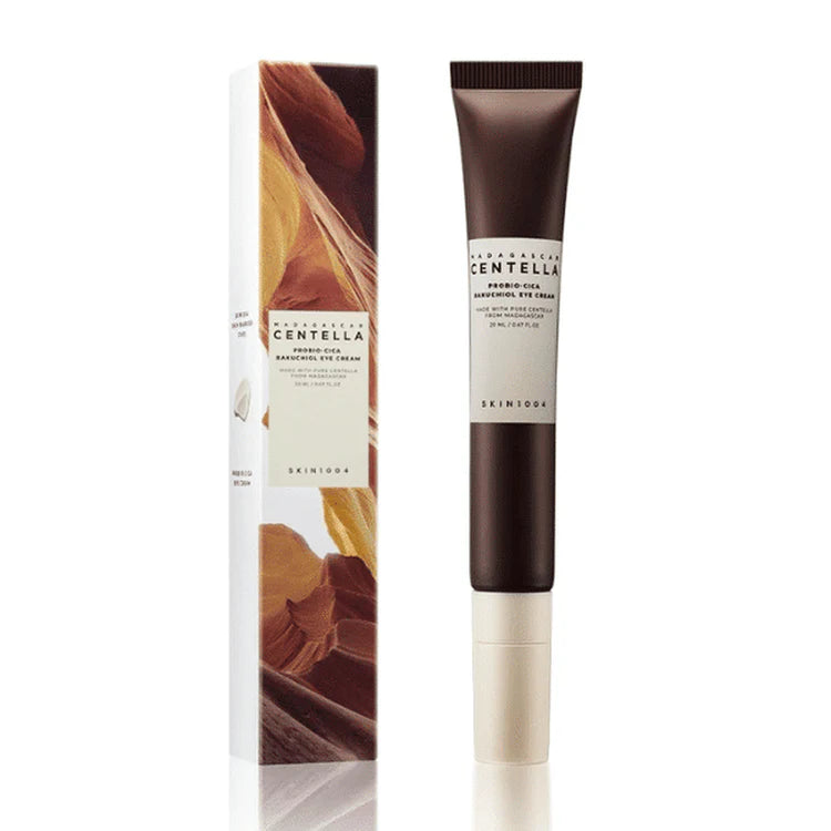 Skincare product tube and packaging with brand name on a white background