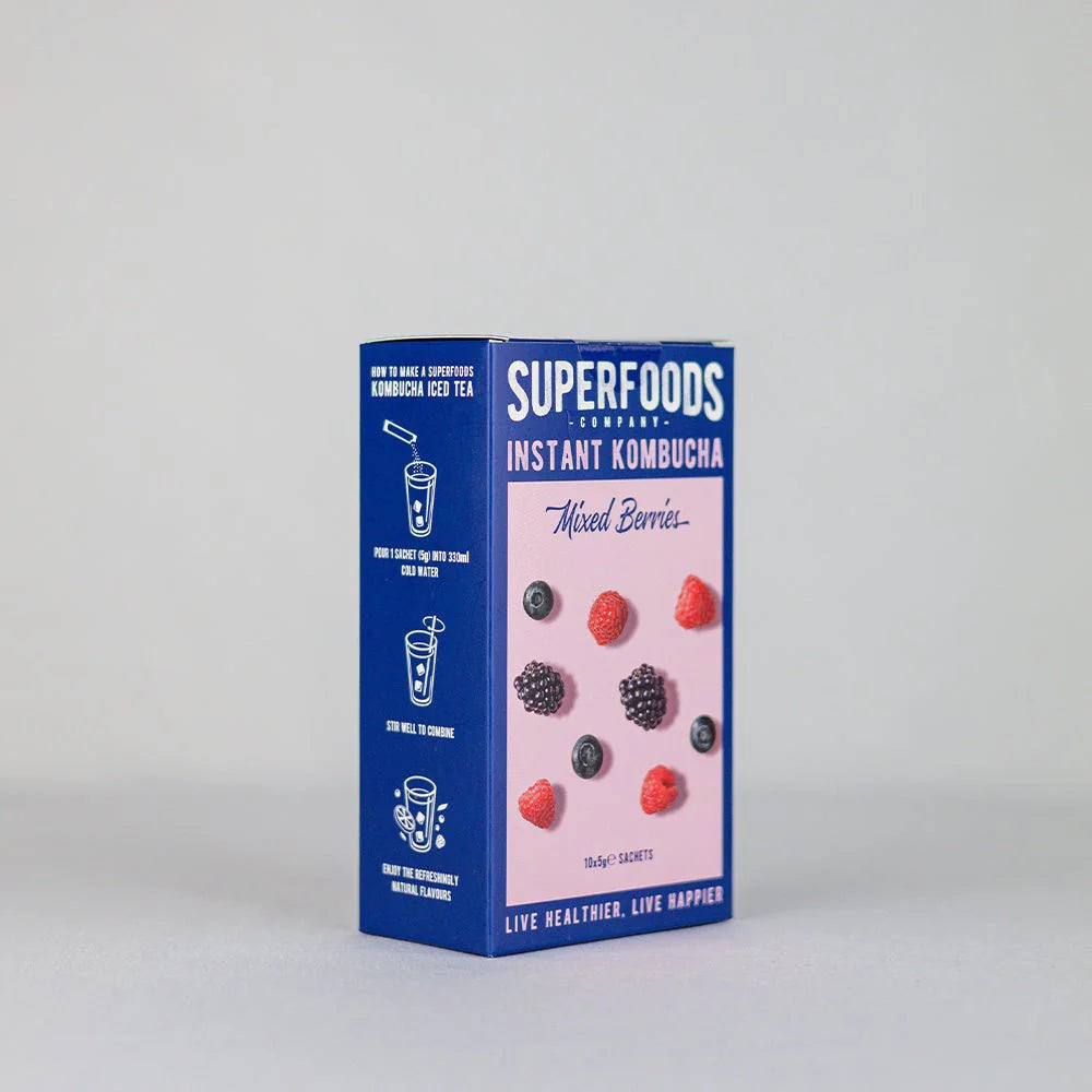 Superfood Instant kombucha Box - Mixed Berries Flavour Sachets 10 x 5g - 50G