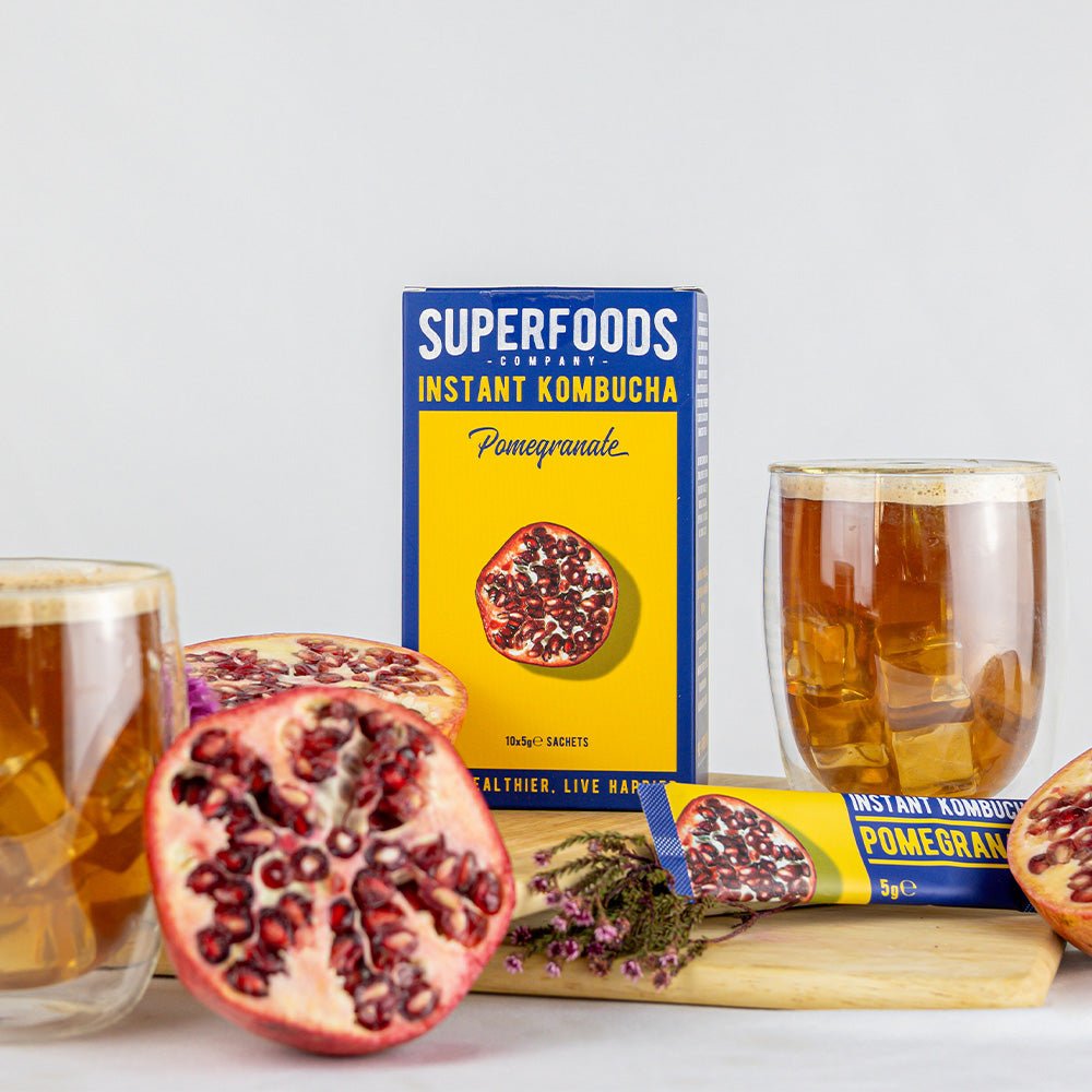 Superfood Instant Kombucha Box -Pomegranate Flavour Sachets 10 x 5g - 50G
