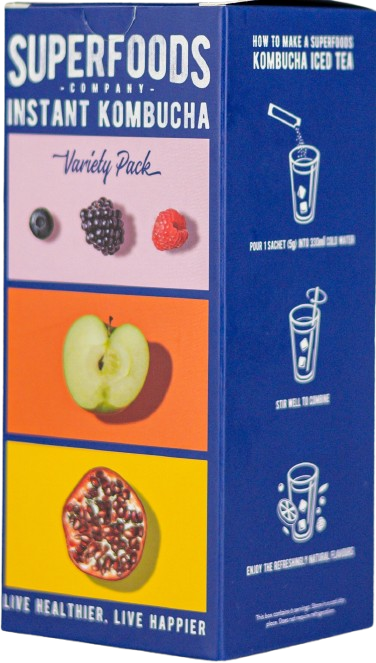 Superfoods Company Instant Kombucha - Variety Pack 8x5g Sachets - 40G