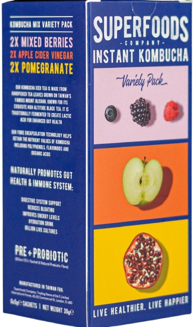 Superfoods Company Instant Kombucha - Variety Pack 8x5g Sachets - 40G