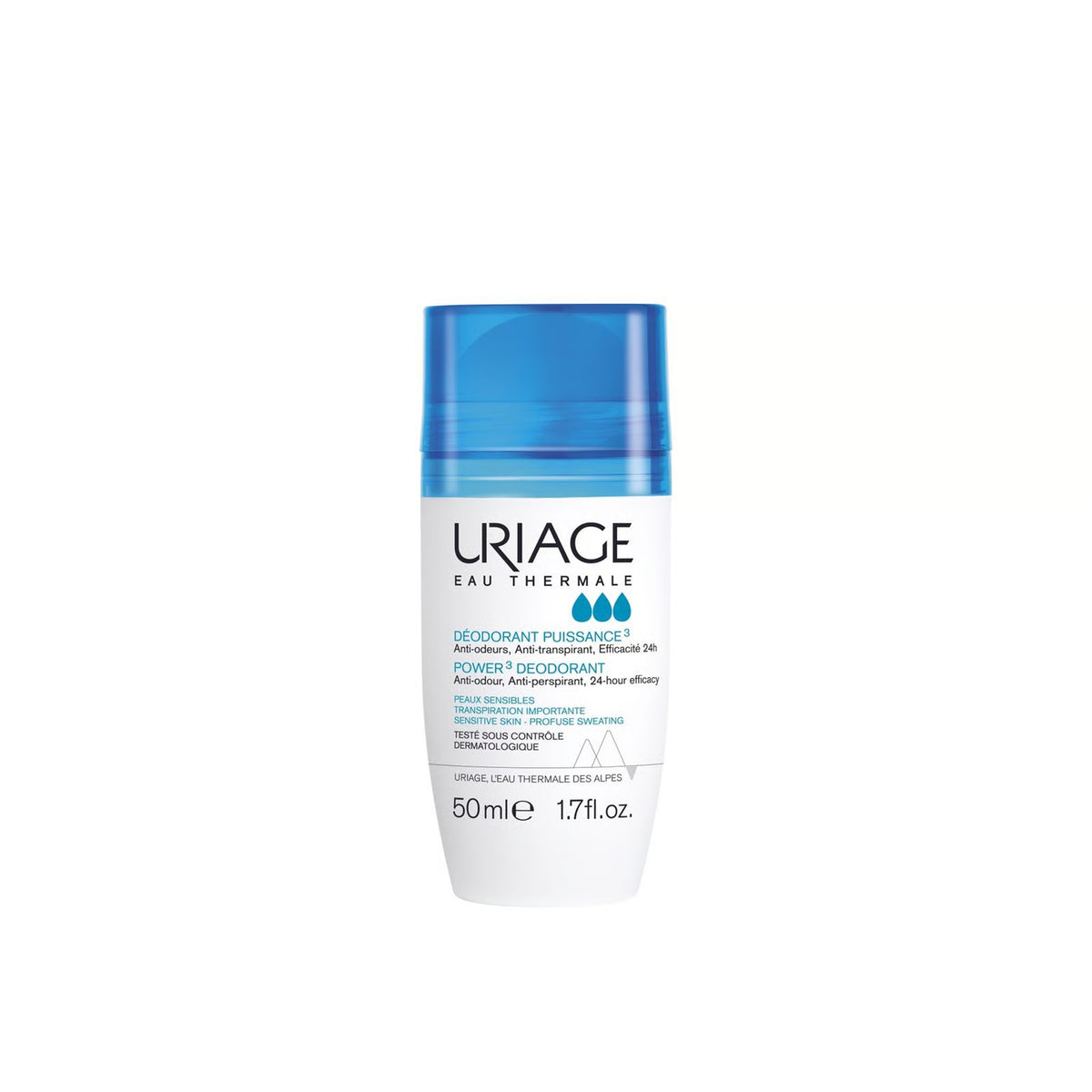 Uriage Power 3 Deodorant Roll On, Anti-Perspirant - 50ml