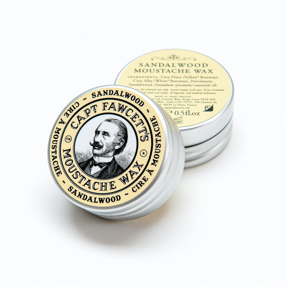 Captain Fawcett’s Moustache Wax Sandalwood 15ml