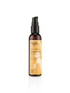 Bottle of Najel sweet almond oil spray on a white background